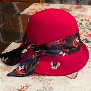 Disney Parks Vintage Red Minnie Wool Hat